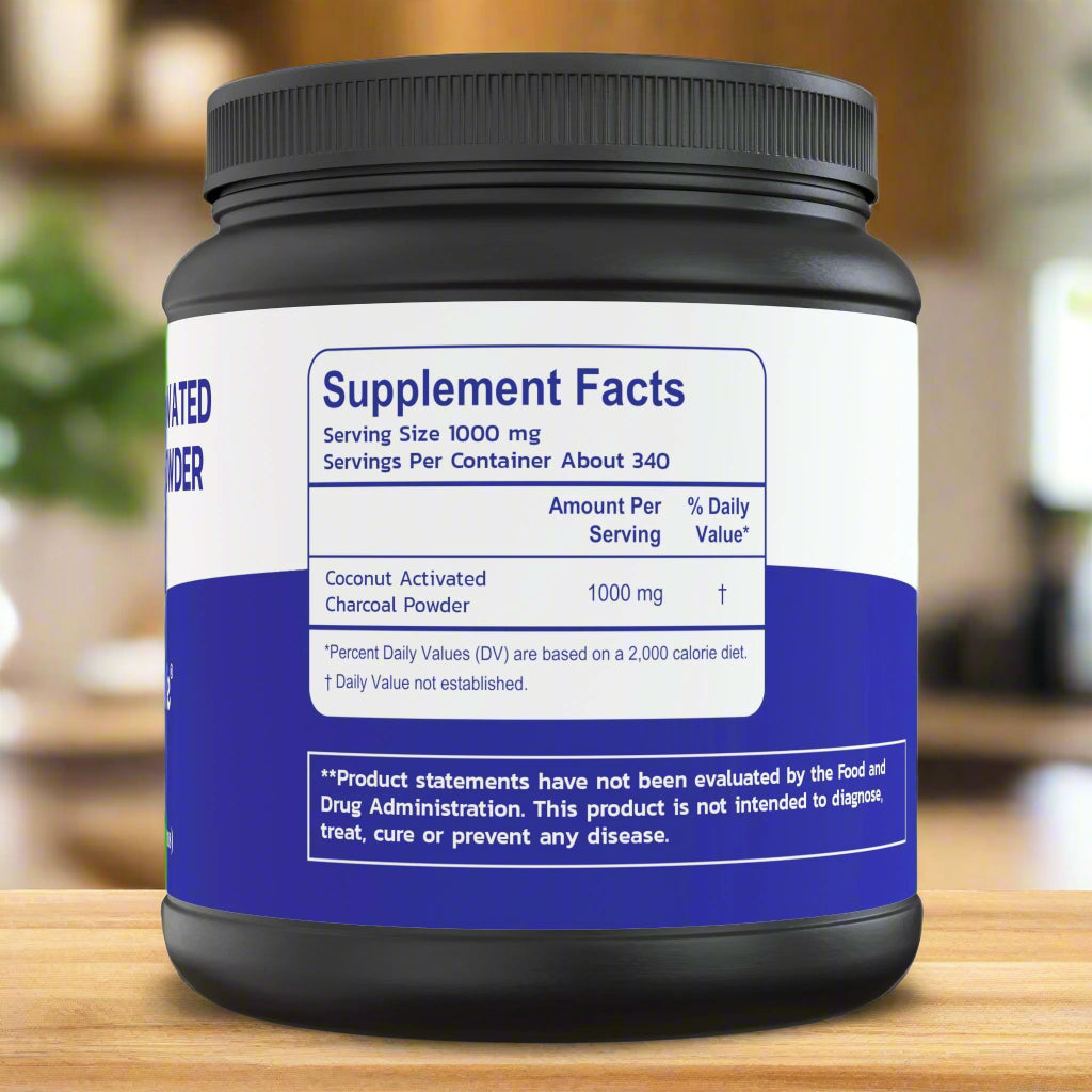 Coconut Activated Charcoal Powder Zen Principle Naturals 