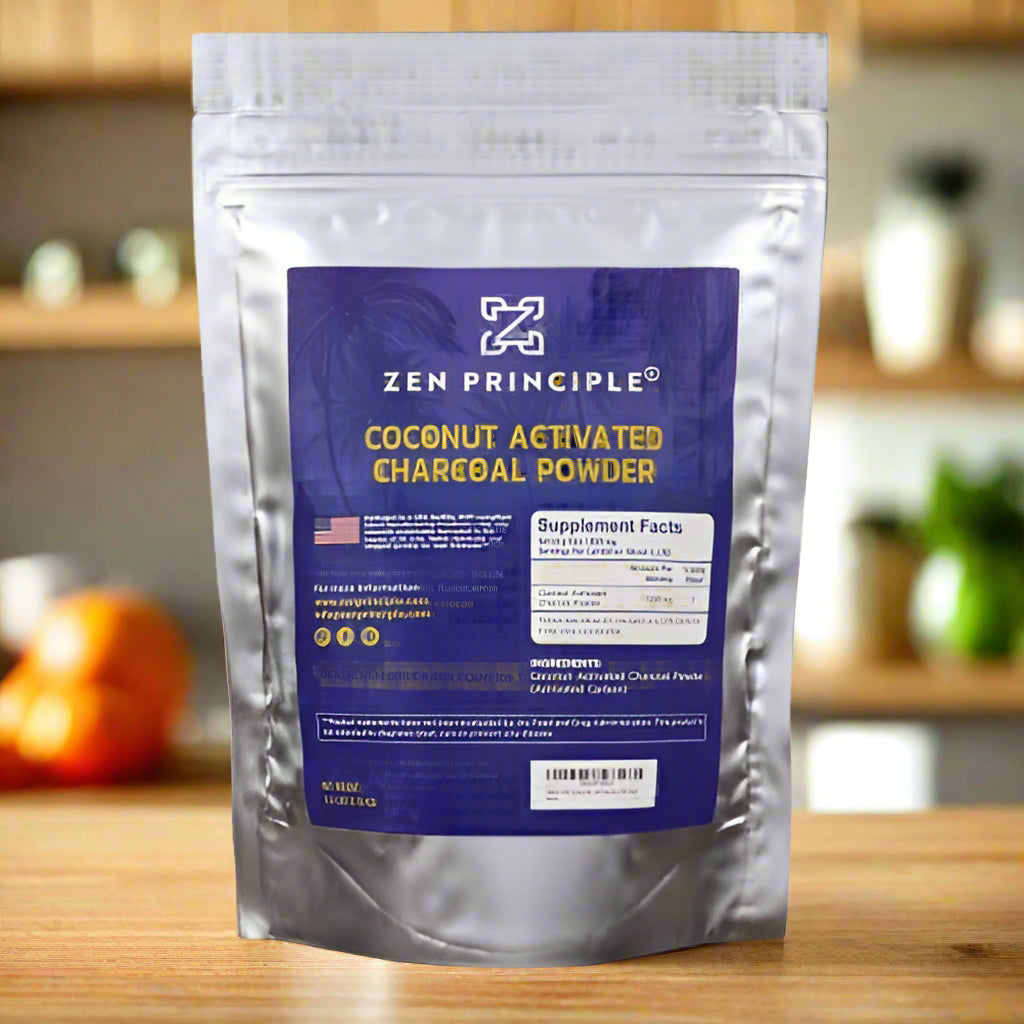 Coconut Activated Charcoal Powder Zen Principle Naturals 2.5 lb 