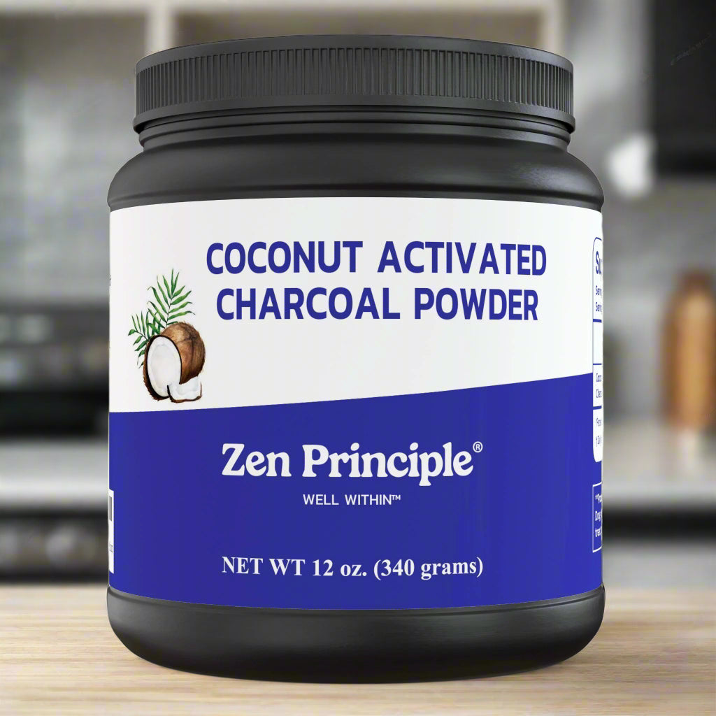 Coconut Activated Charcoal Powder Zen Principle Naturals 