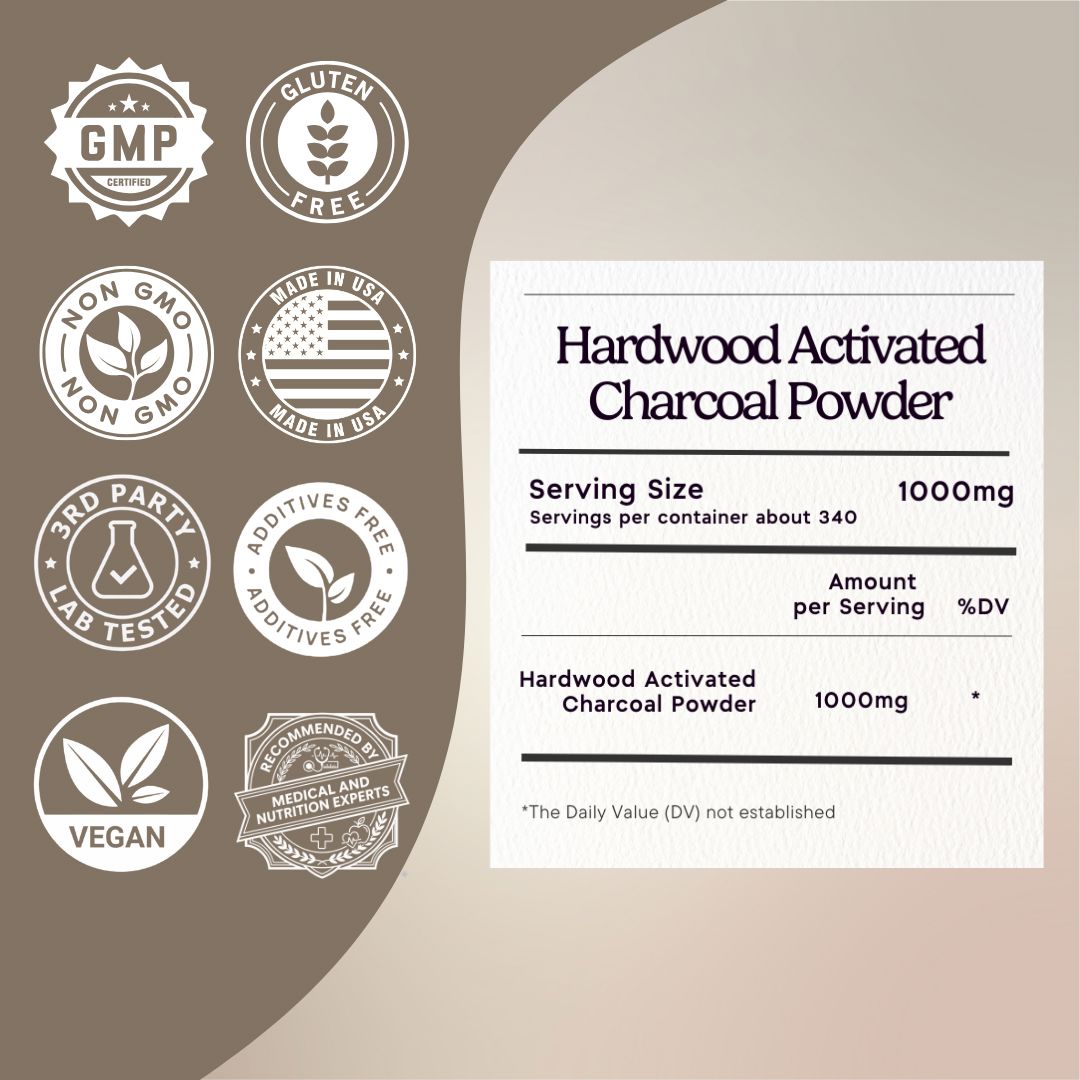 Hardwood Activated Charcoal Powder Zen Principle Naturals 