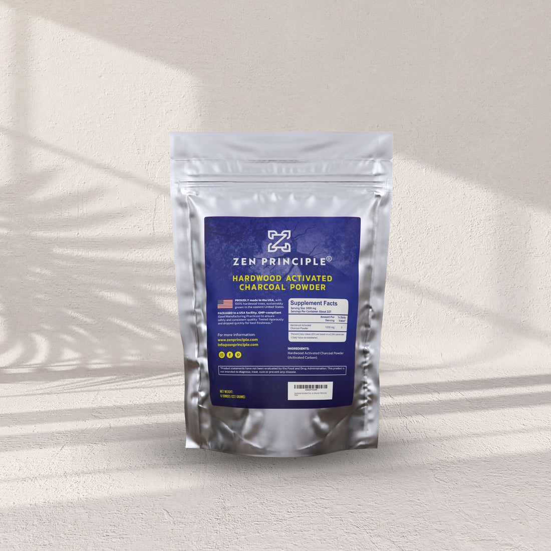 Hardwood Activated Charcoal Powder Zen Principle Naturals 