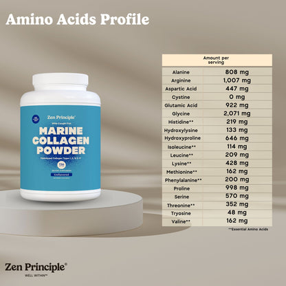 Marine Collagen Peptides Powder Zen Principle Naturals 