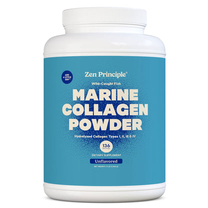 Marine Collagen Peptides Powder Zen Principle Naturals 3 lb 