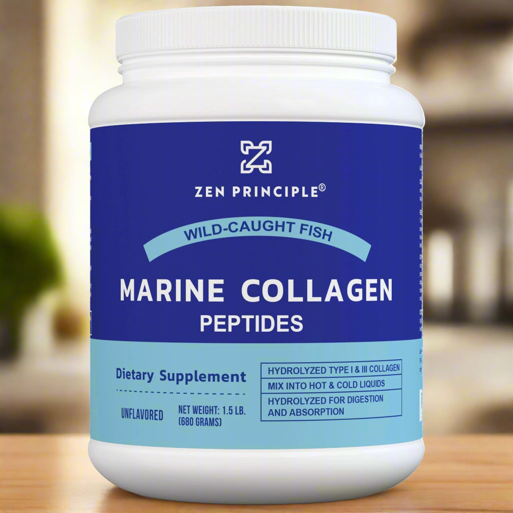 Marine Collagen Peptides Powder Zen Principle Naturals 1.5 lb 
