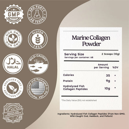 Marine Collagen Peptides Powder Zen Principle Naturals 