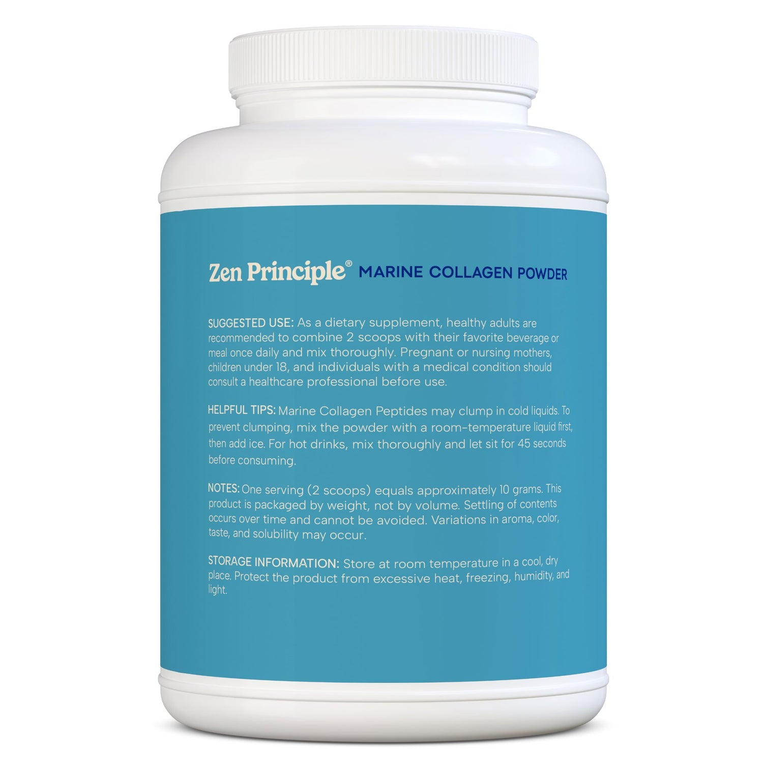 Marine Collagen Peptides Powder Zen Principle Naturals 