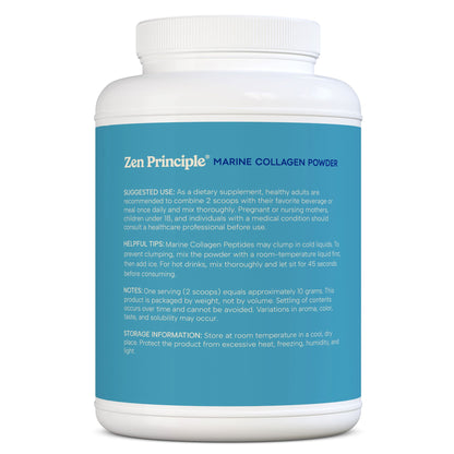 Marine Collagen Peptides Powder Zen Principle Naturals 