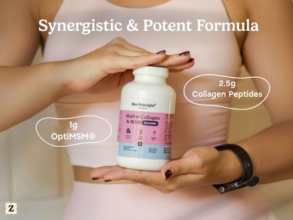 Marine Collagen with OptiMSM® - Capsules Zen Principle Naturals 