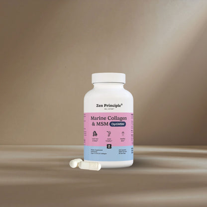 Marine Collagen with OptiMSM® - Capsules Zen Principle Naturals 1 Bottle 