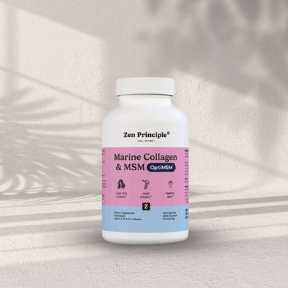 Marine Collagen with OptiMSM® - Capsules Zen Principle Naturals 