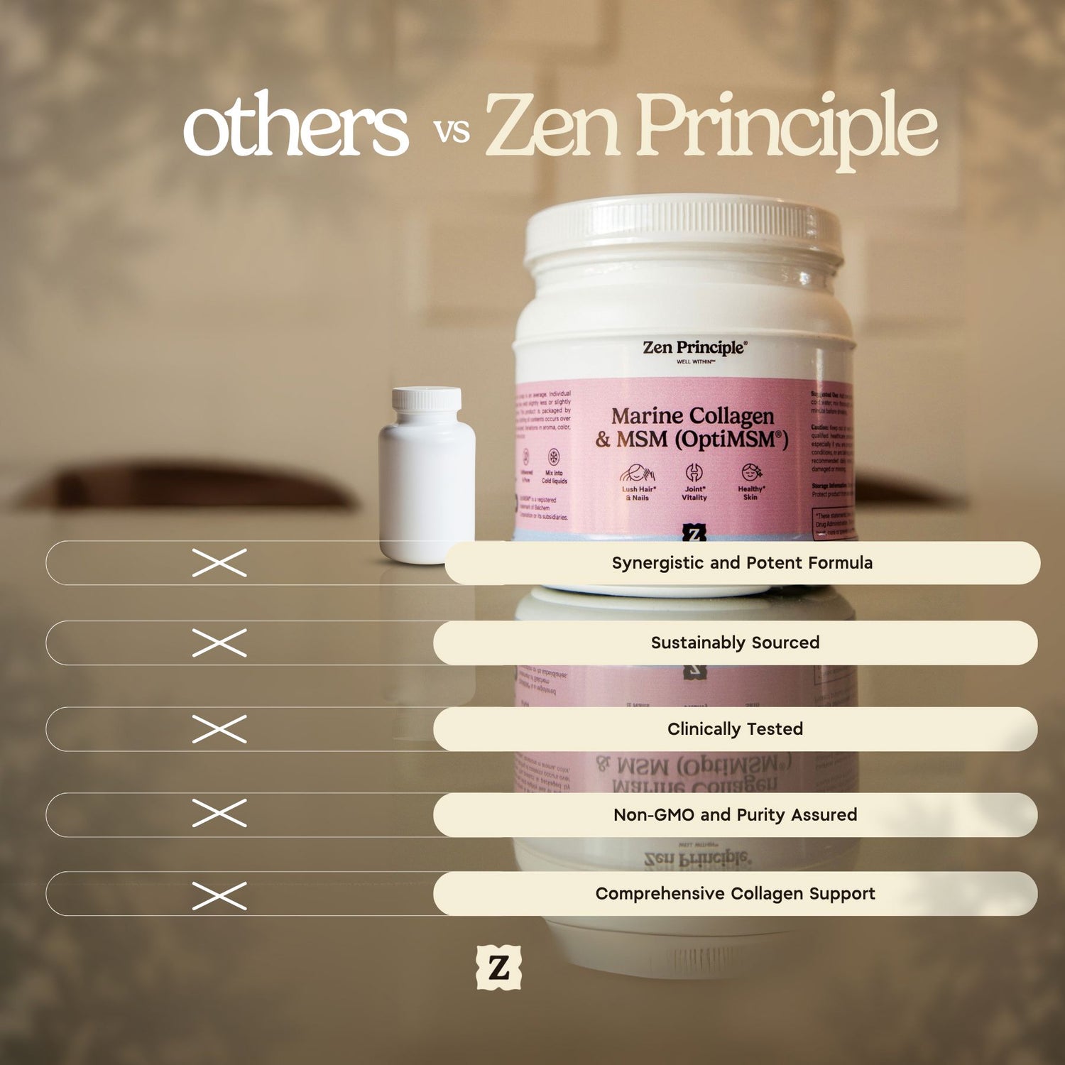 Marine Collagen with OptiMSM® - Powder Zen Principle Naturals 