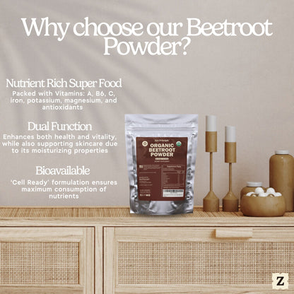 Organic Beetroot Powder Zen Principle Naturals 