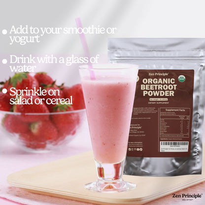 Organic Beetroot Powder Zen Principle Naturals 