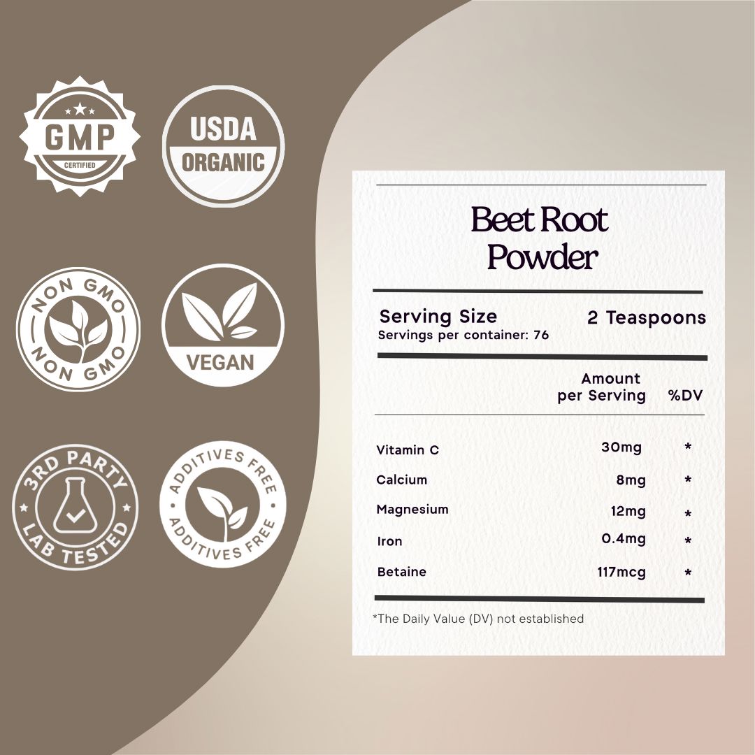 Organic Beetroot Powder Zen Principle Naturals 