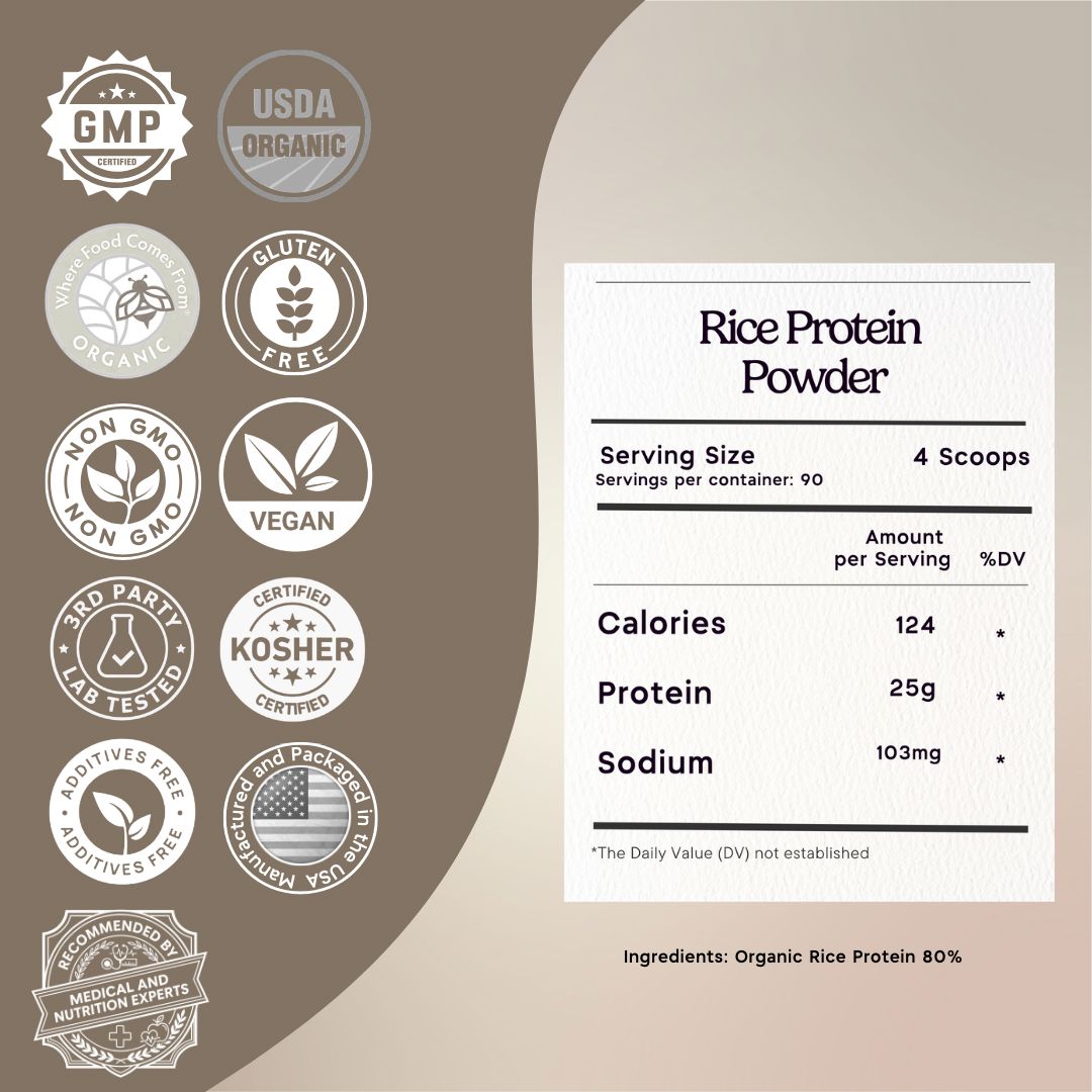 Organic Brown Rice Protein Powder Zen Principle Naturals 