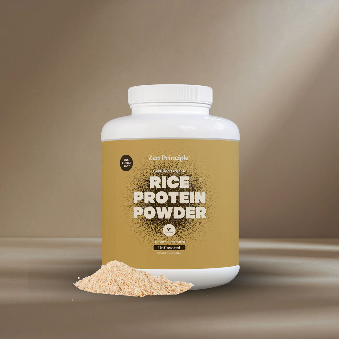 Organic Brown Rice Protein Powder Zen Principle Naturals 6 lb 