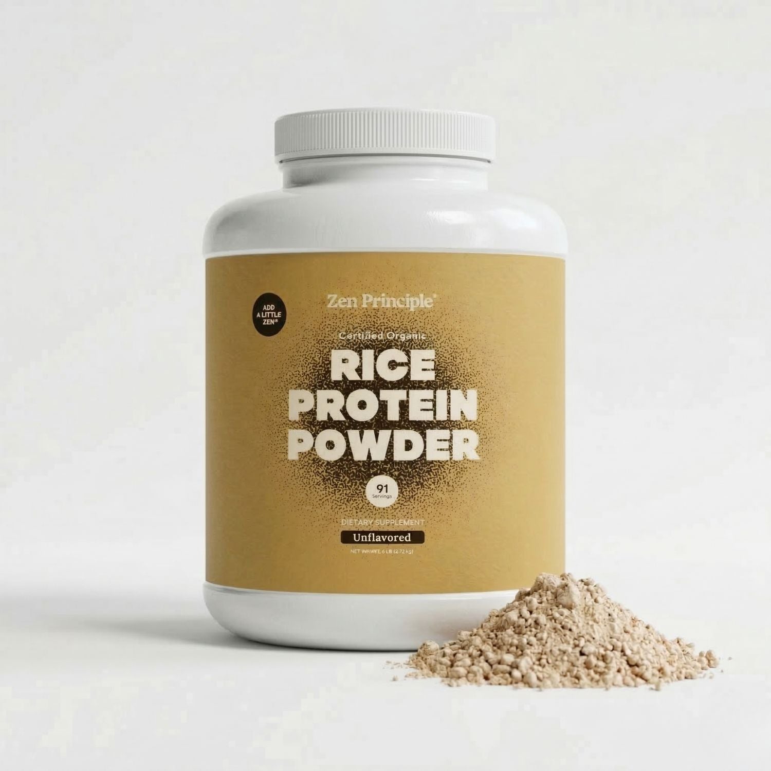 Organic Brown Rice Protein Powder Zen Principle Naturals 