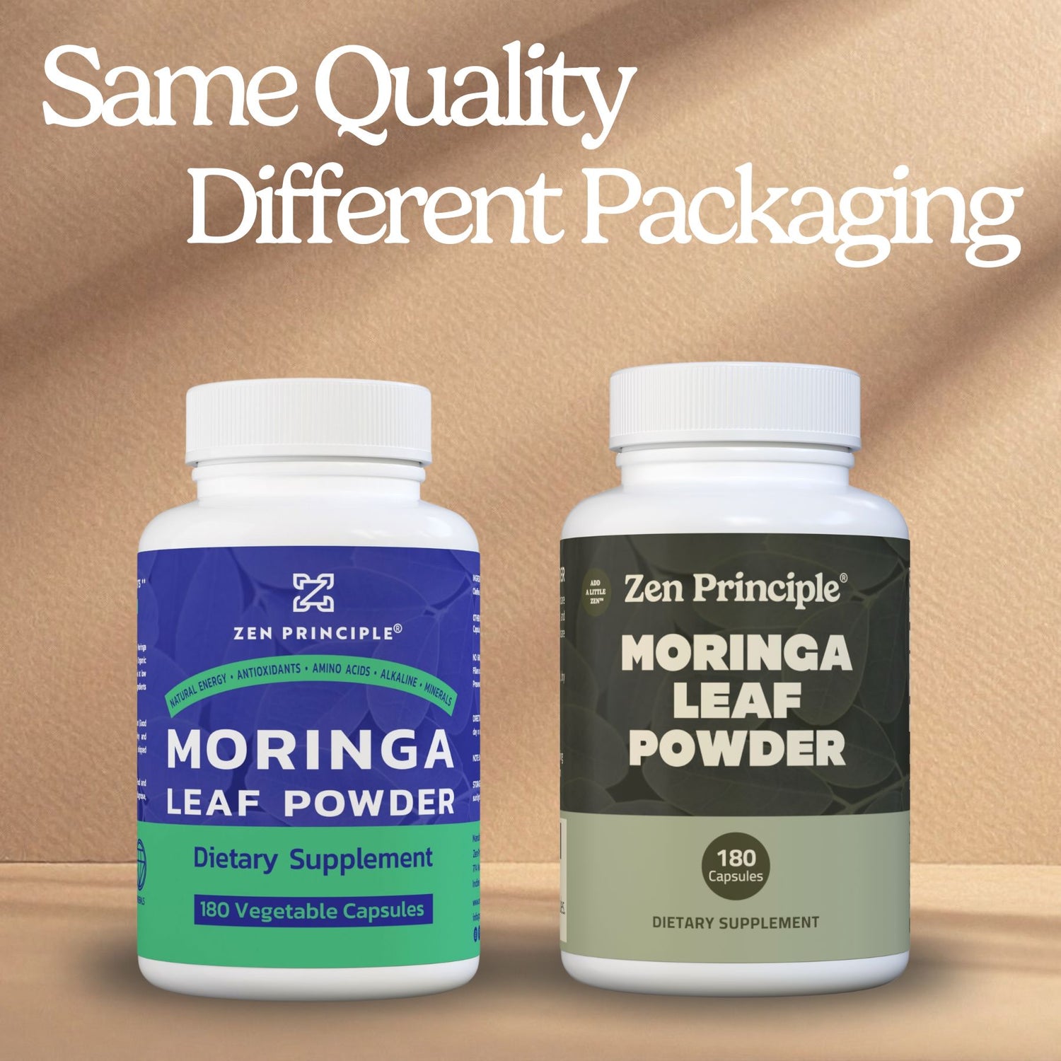 Organic Moringa Capsules Zen Principle Naturals 