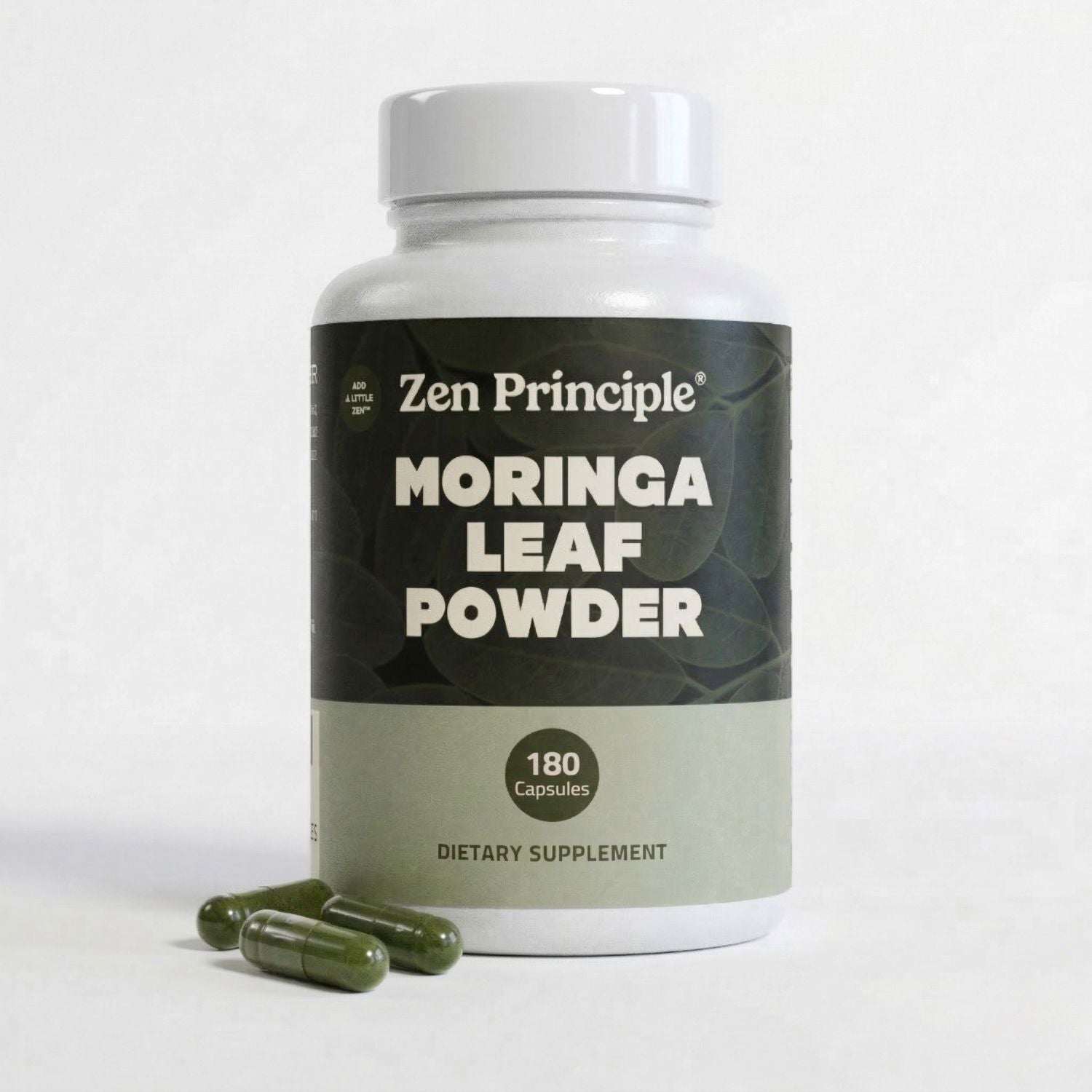 Organic Moringa Capsules Zen Principle Naturals 