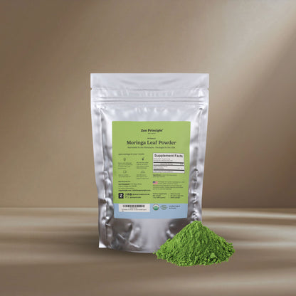 Organic Moringa Leaf Powder Zen Principle Naturals 1-Pack 