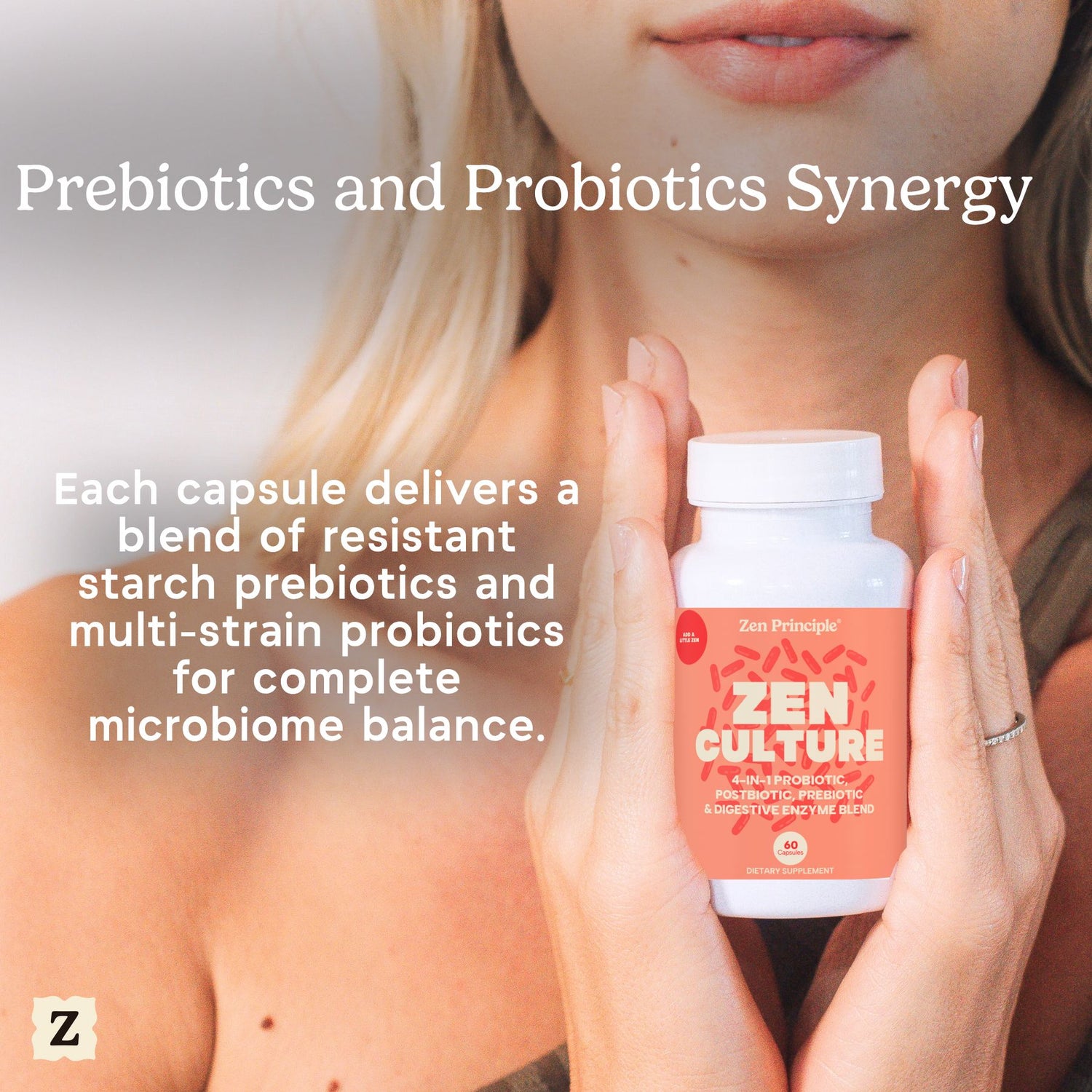Zen Culture: 4-in-1 Probiotic, Prebiotic, Postbiotic Formula with Digestive Enzymes Zen Principle Naturals 