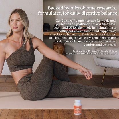 Zen Culture: 4-in-1 Probiotic, Prebiotic, Postbiotic Formula with Digestive Enzymes Zen Principle Naturals 