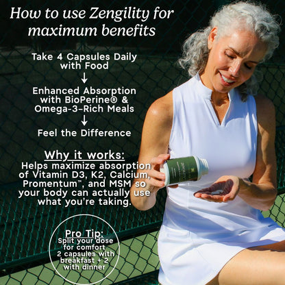 Zengility™ Bone &amp; Joint Health Supplement - 1 Bottle Zen Principle Naturals 