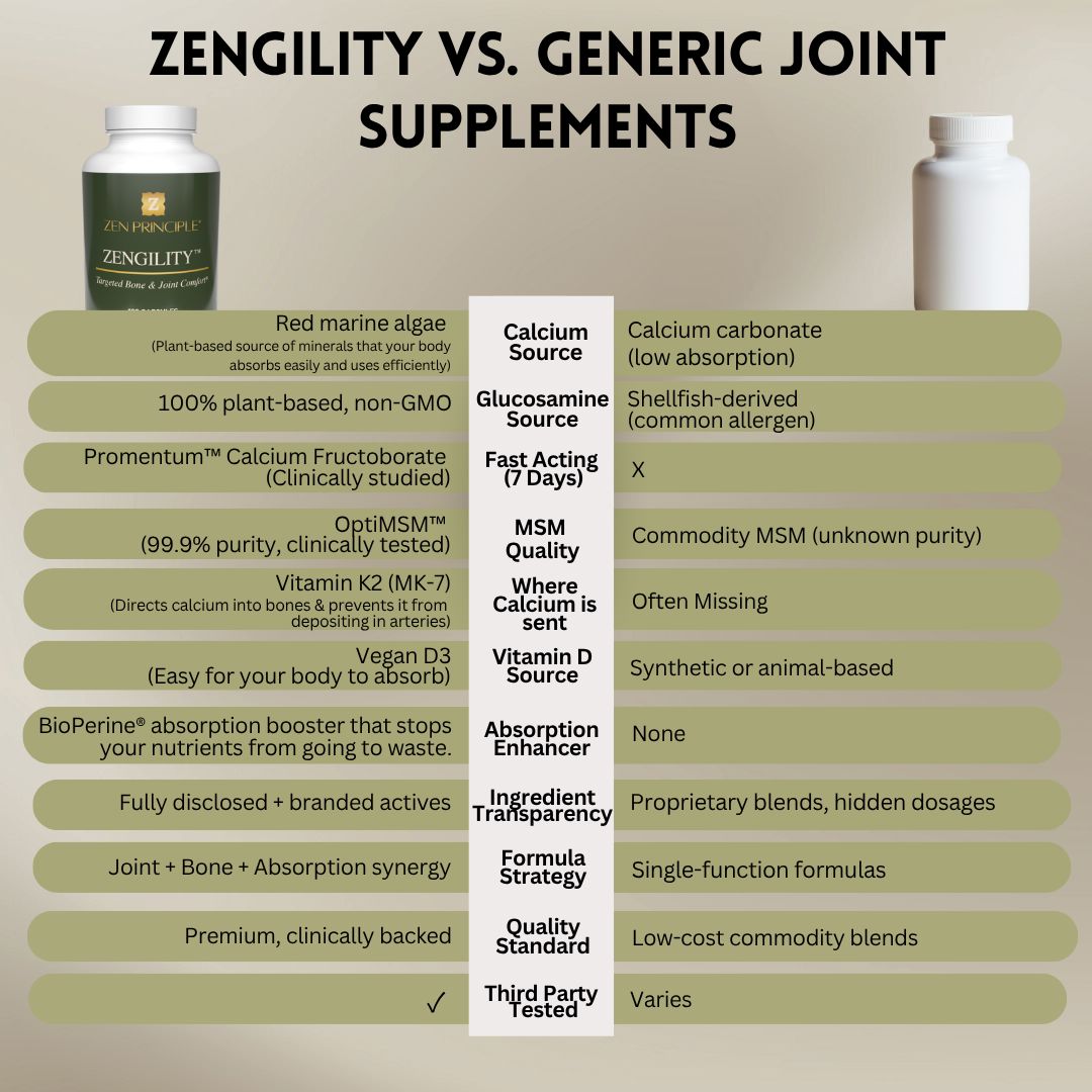 Zengility™ Bone &amp; Joint Health Supplement - 1 Bottle Zen Principle Naturals 