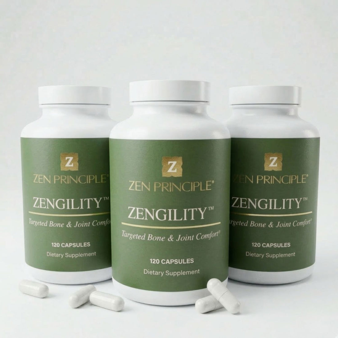 Zengility™ Bone &amp; Joint Health Supplement - 3 Bottles Zen Principle Naturals 3 - Bottles 