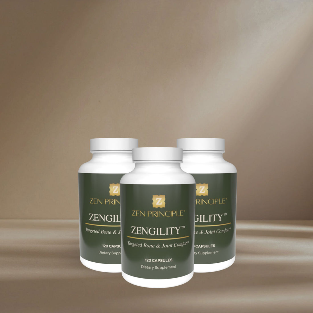 Zengility™ Bone &amp; Joint Health Supplement - 3 Bottles Zen Principle Naturals 3 - Bottles 