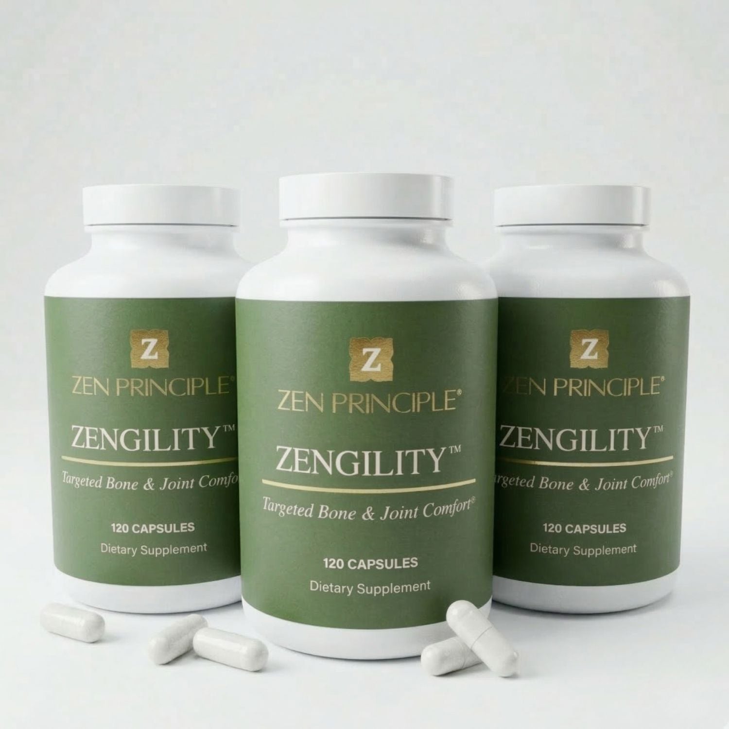 Zengility™ Bone &amp; Joint Health Supplement Zen Principle Naturals 3 - Bottles 