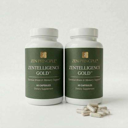 Zentelligence™ Gold Brain Supplement Zen Principle Naturals 2 - Bottles 