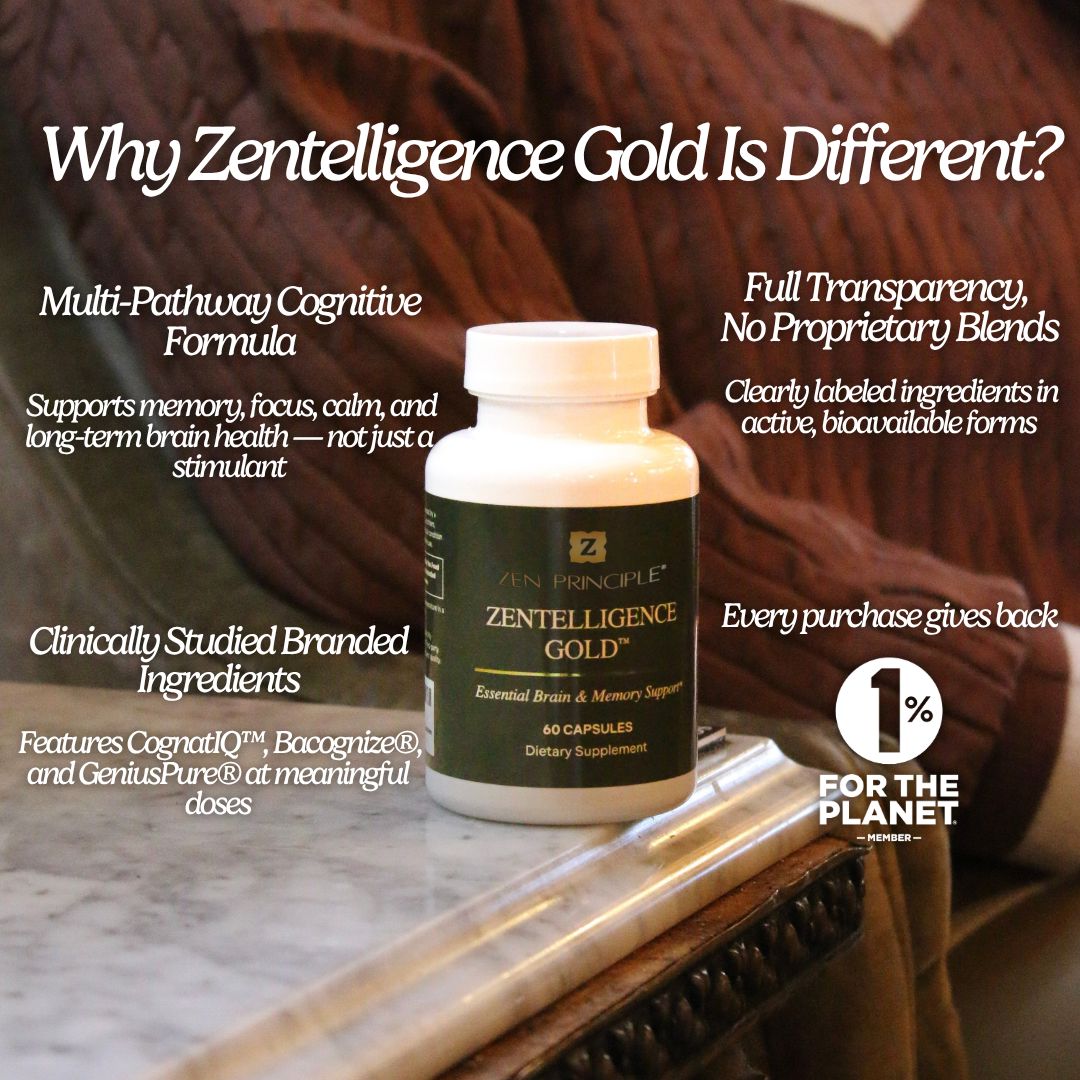 Zentelligence™ Gold Brain Supplement Zen Principle Naturals 