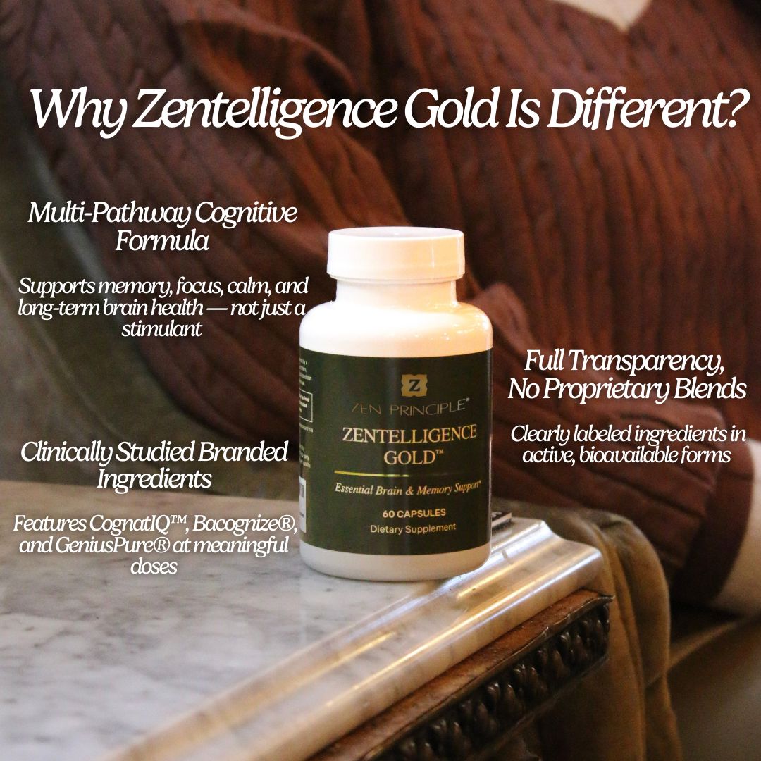 Zentelligence™ Gold Brain Supplement Zen Principle Naturals 