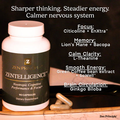 Zentelligence™ Ultra-Focus Nootropic Supplement Zen Principle Naturals 