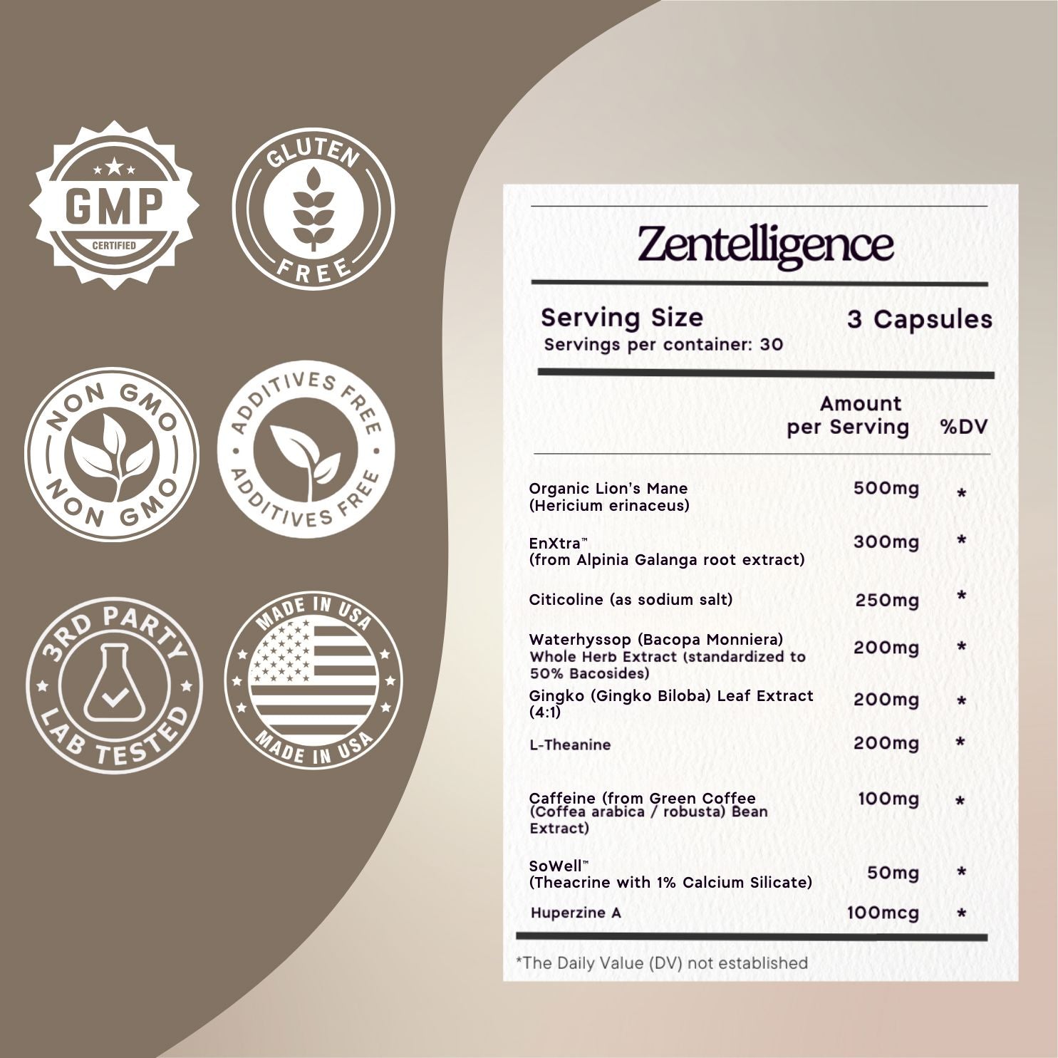 Zentelligence™ Ultra-Focus Nootropic Supplement Zen Principle Naturals 