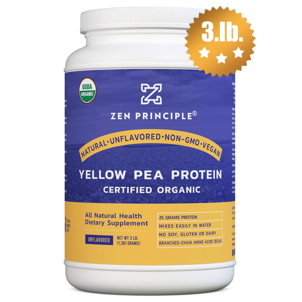 Organic Pea Protein Powder Zen Principle Naturals 3 lb 