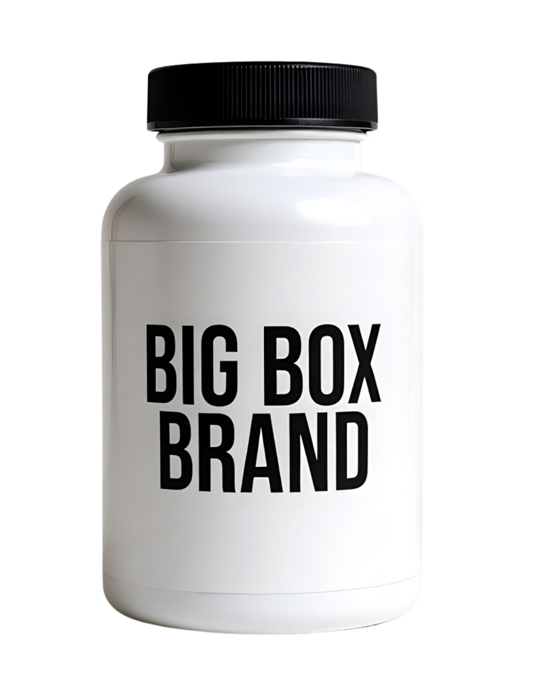 Big Box Brand supplement bottle